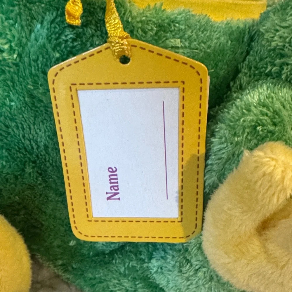 Dan Dee collectors choice plush Adorable Green Frog Kids Bag with Yellow Details